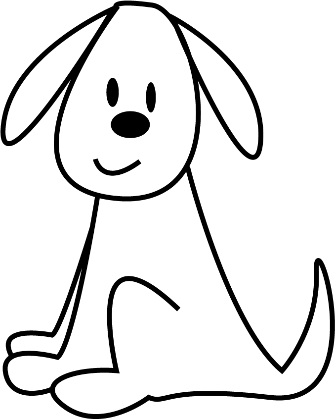Sitting Dog Outline Images  Pictures - Becuo