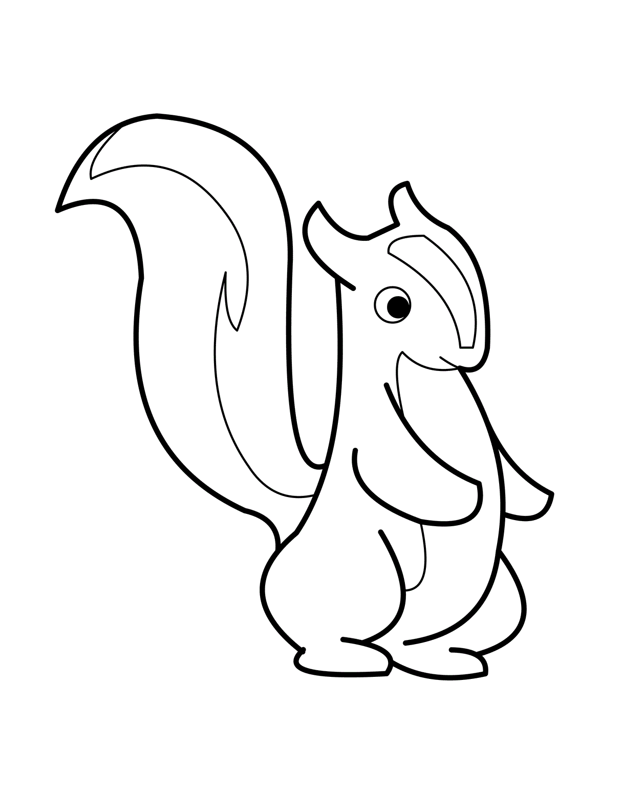 Mammals Skunks coloring page for kidsFree coloring pages for kids 