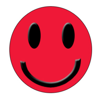 Picture Of A Red And Black Smiley Face This Clip Art Image Of A 