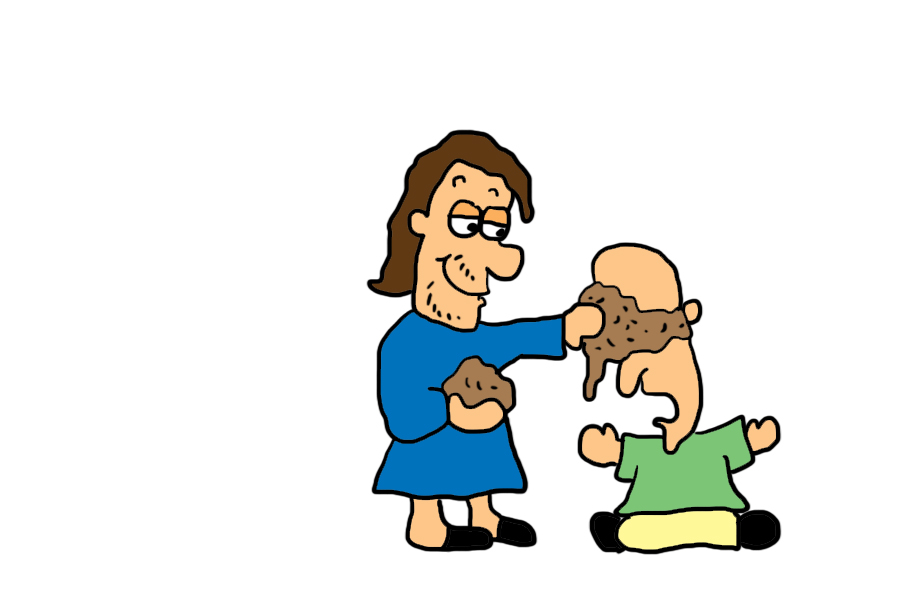 jesus heals the blind man clipart - photo #14