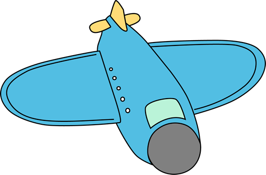 Big Blue Airplane Clip Art - Big Blue Airplane Image