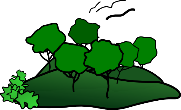 Landscape Mountain Trees clip art - vector clip art online 