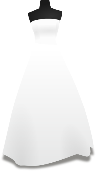 Wedding Bride Dress clip art - vector clip art online, royalty 