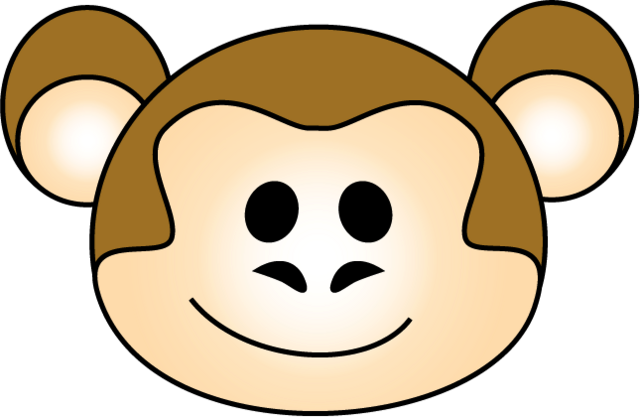 Cartoon Monkey Face Realistic 