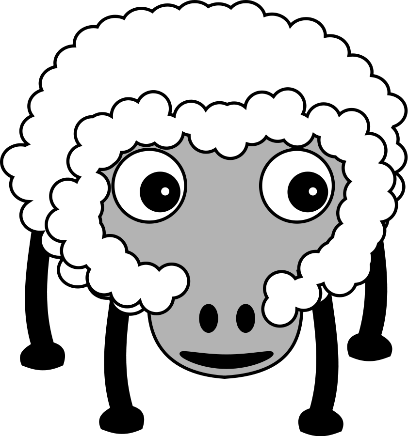 Petroglyph Sheep with internals small clipart 300pixel size, free 