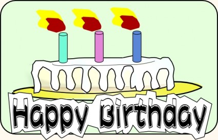 Birthday cake with candles clip art Free vector for free download 
