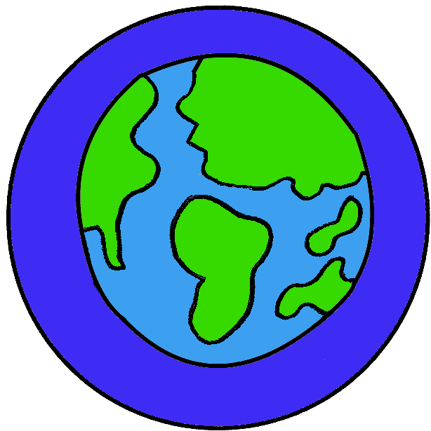 simple easy earth drawing - Clip Art Library