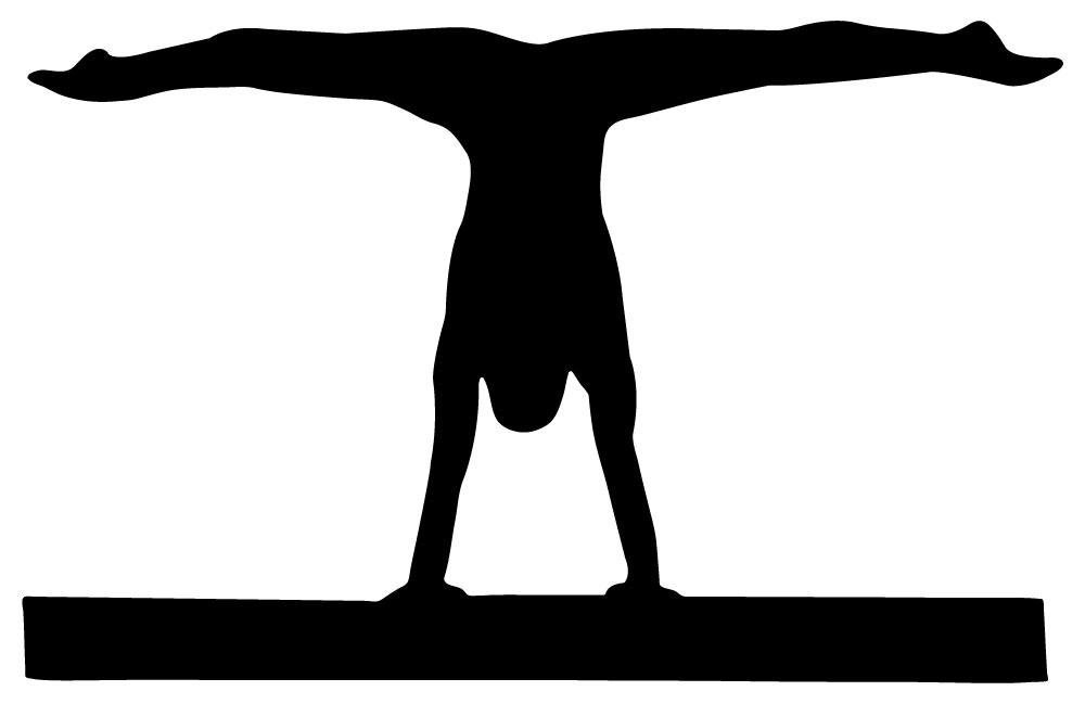  - Gymnastics Silhouette Style Balance Beam - 12W x 8H 
