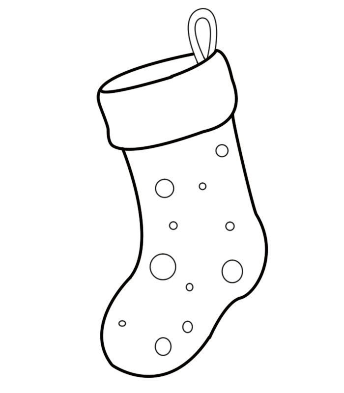 christmas stocking coloring pages for kids : New Coloring Pages