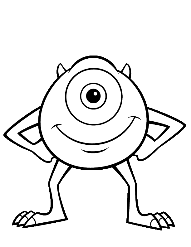 289 Animal Monsters Inc Halloween Coloring Pages for Kindergarten