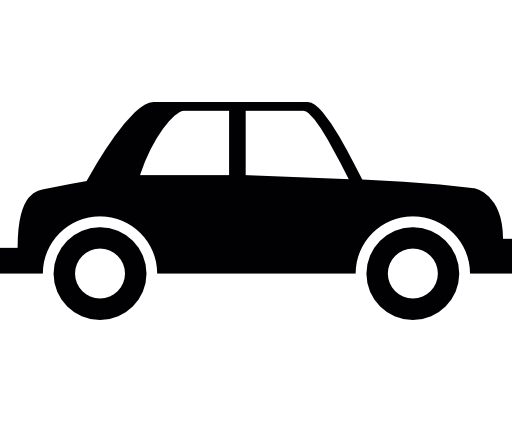 Free Download Vintage car silhouette of side view Icon Webfont 