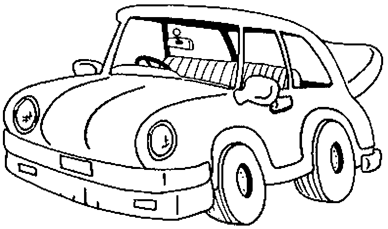 Classic Cartoon Car Coloring Page | Cars | Clipart library