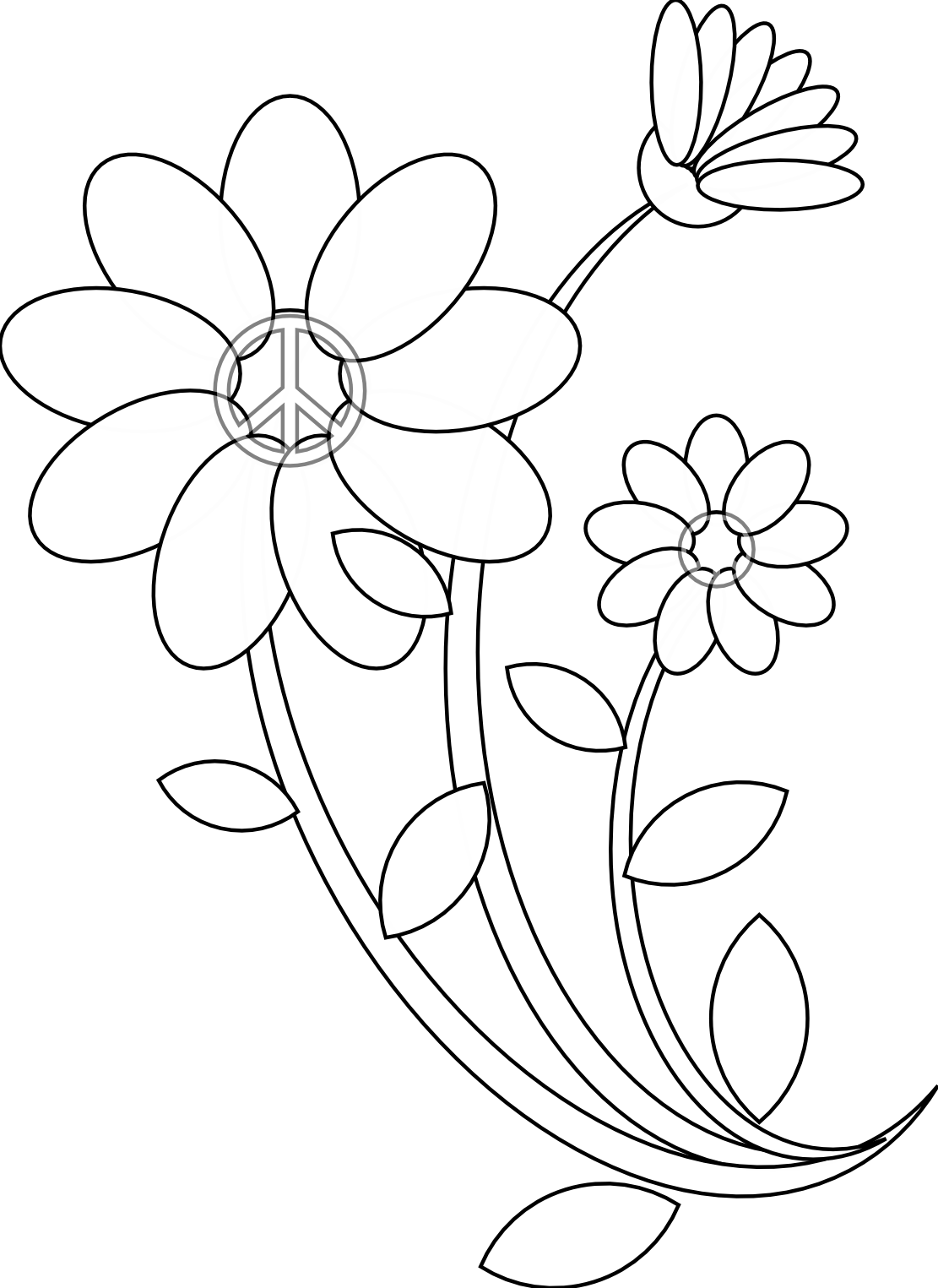 Free Line Drawing Of A Flower, Download Free Line Drawing Of A Flower
