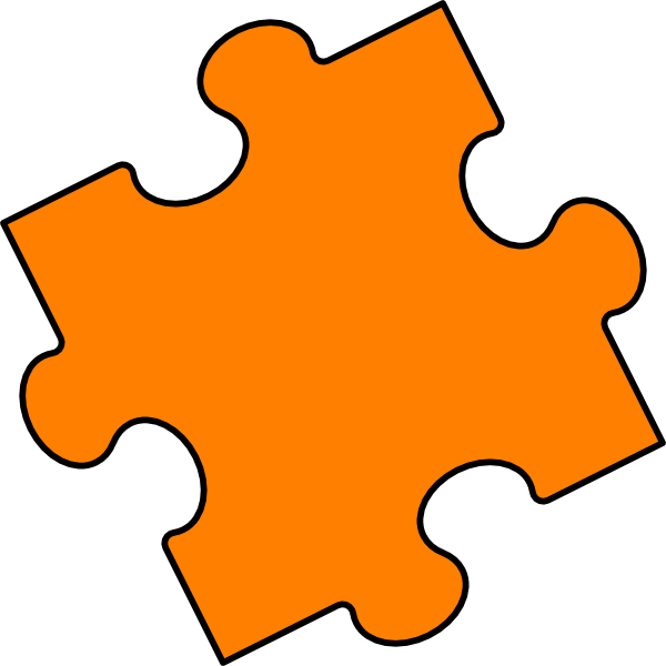 Orange Puzzle Piece Clip Art at Clipart library - vector clip art online 