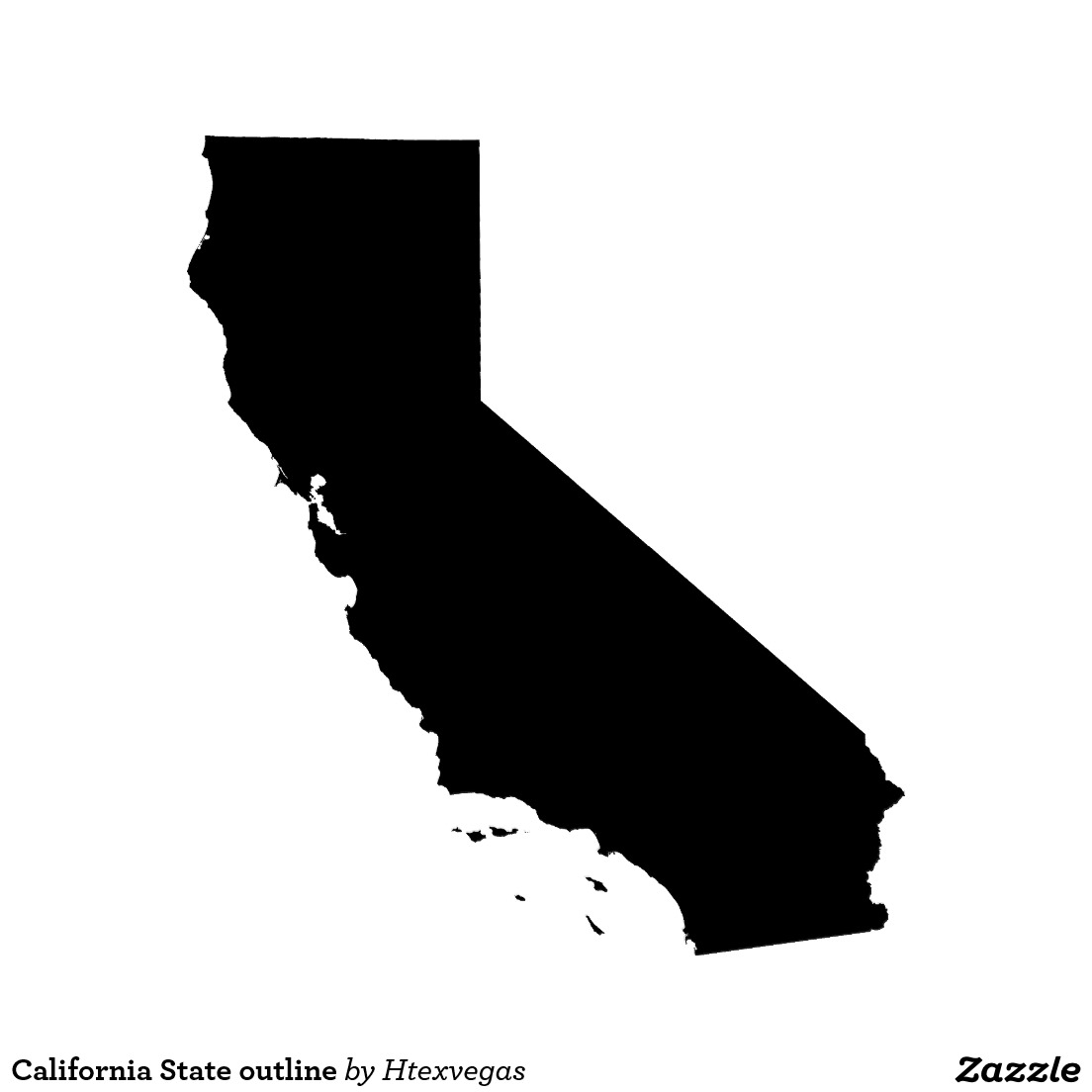 California State outline Poster | Zazzle