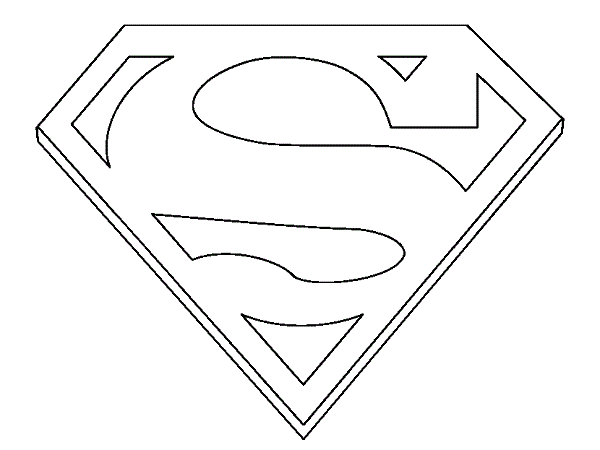 Superman Logo Coloring Pages | SelfColoringPages.com