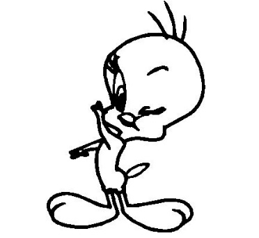 Cartoon Sticker - Tweety Bird Wink - Looney Tunes.