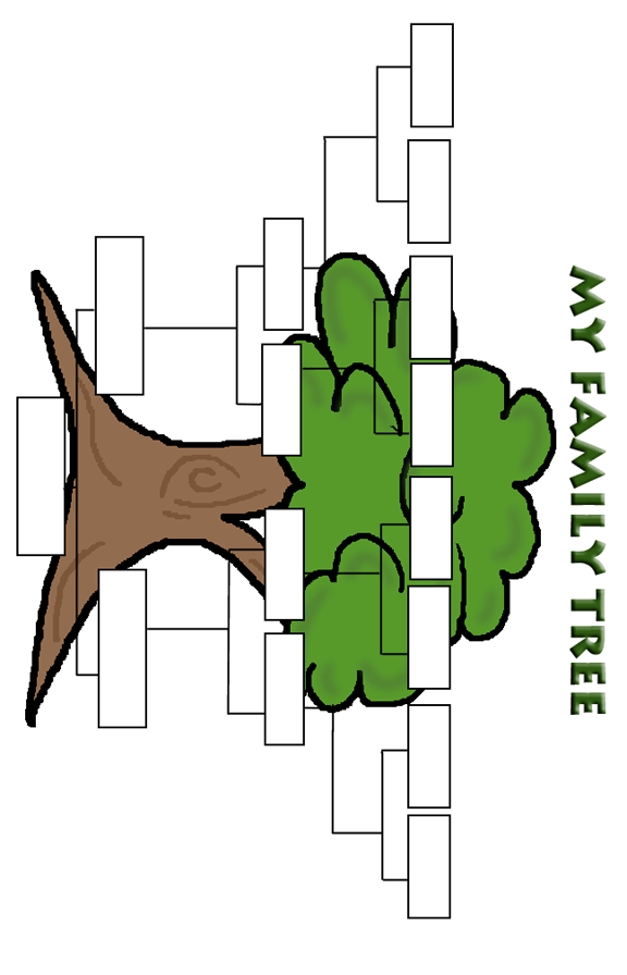 Family Tree Clip Art Color Page