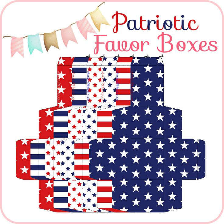 FREE Patriotic Boxes | 4th Of July | Clipart library
