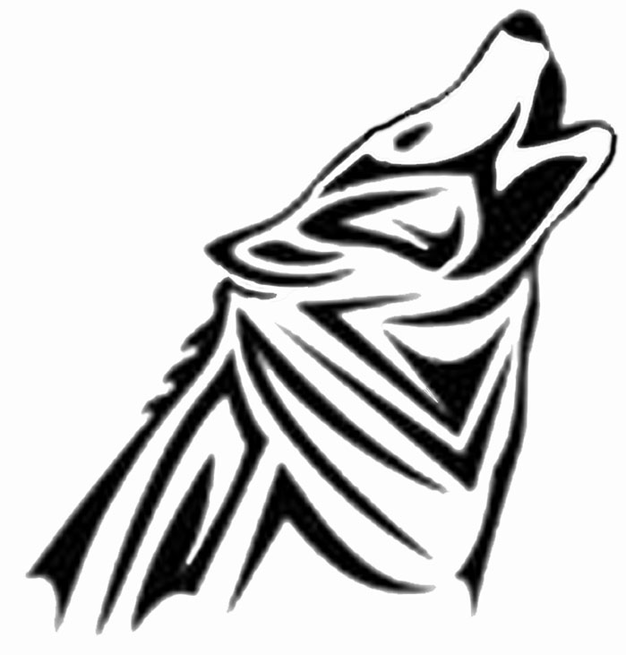 Pin Color Book Howling Wolf Head Design on Pinterest