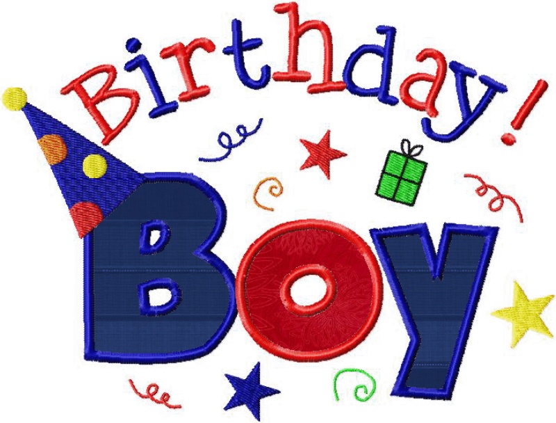 Happy Birthday Girl And Boy Machine Embroidery Design Applique Two 