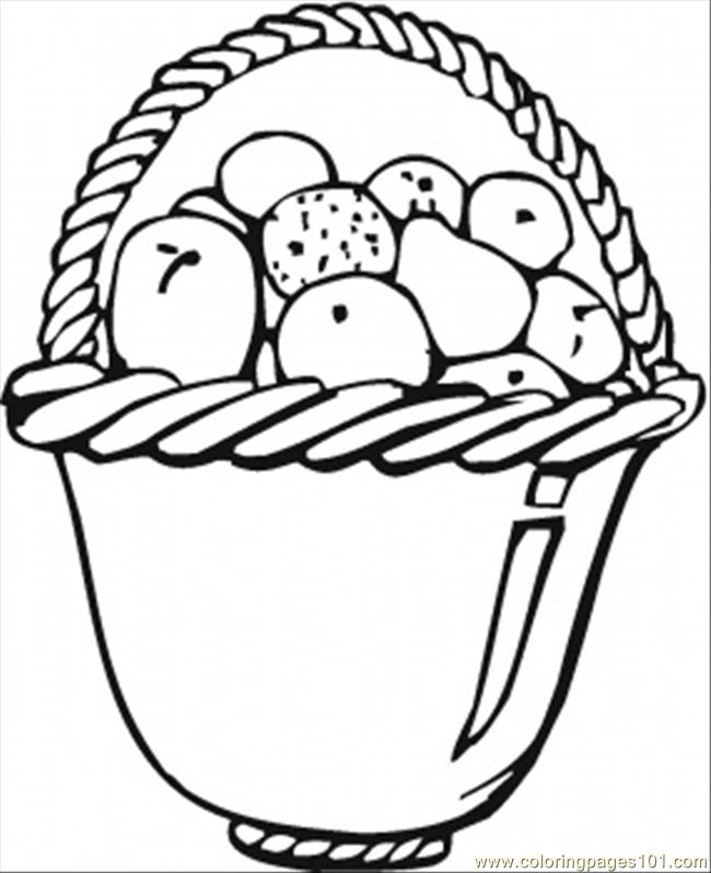 Coloring Pages Apples In Basket (Food  Fruits  Apples) - free 