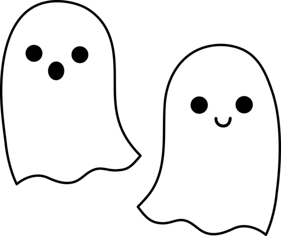 Cute Simple Halloween Ghosts - Free Clip Art