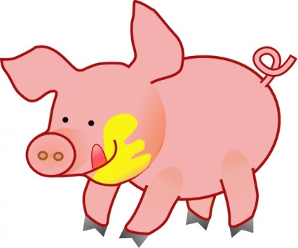 Happy Pig clip art Vector clip art - Free vector for free download