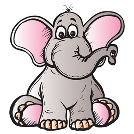 Cartoon Elephant - Type Animals