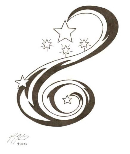 star tattoo swirl by Darkhalf05 on Clipart library