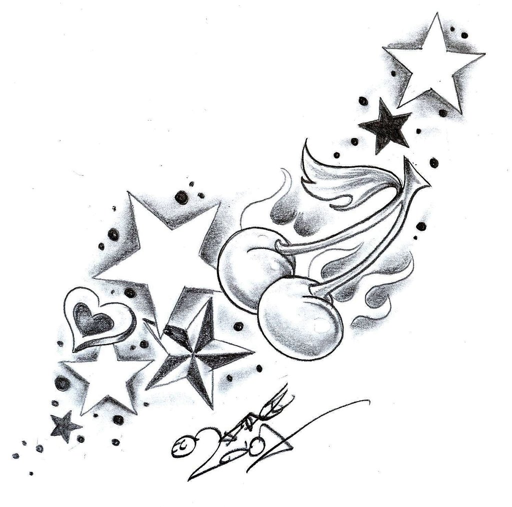 stars and hearts tattoos designs - Clip Art Library