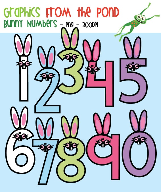 Bunny Numbers - Clipart that is Perfect for Easter