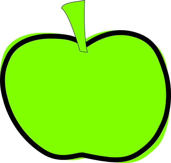 Green Apple clip art - vector clip art online, royalty free 