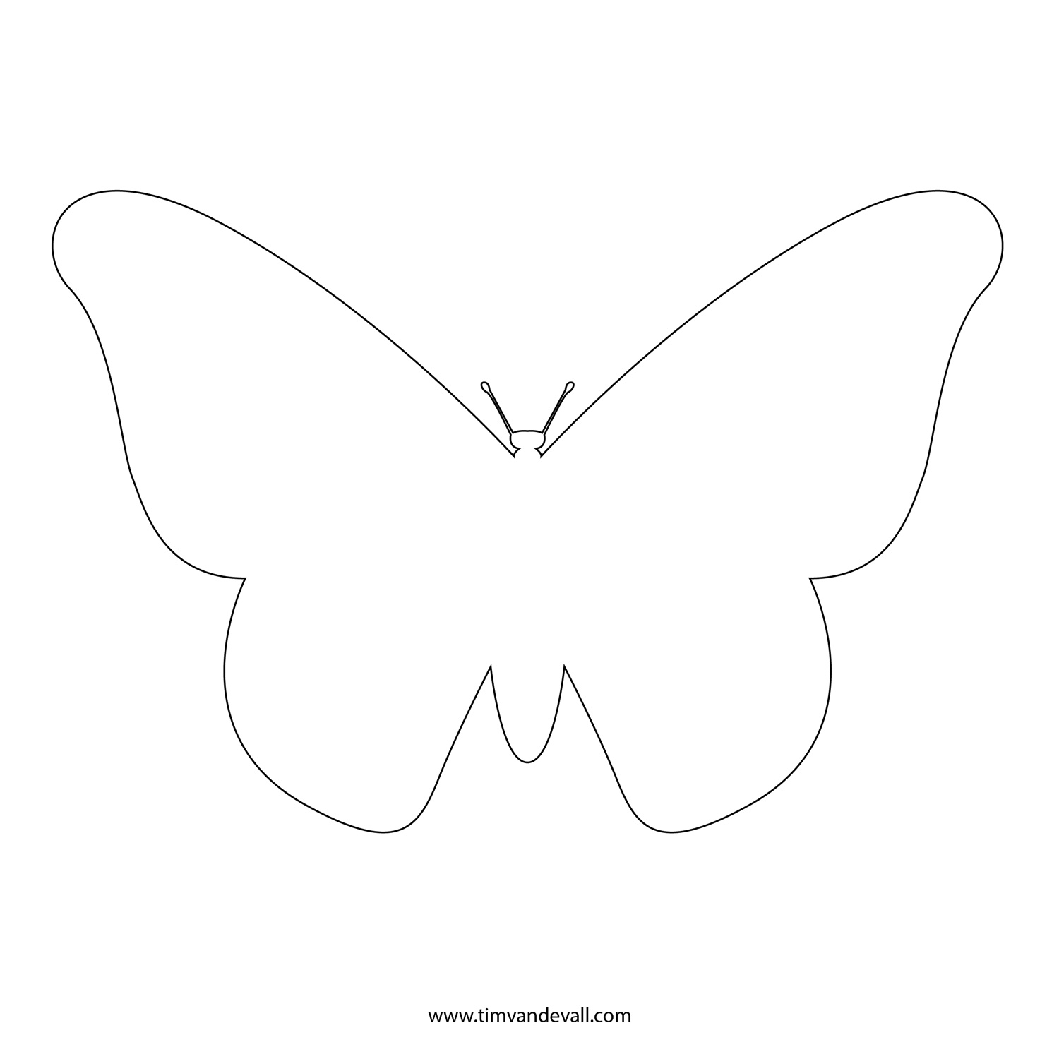 Free Butterfly Stencil | Monarch Butterfly Outline and Silhouette