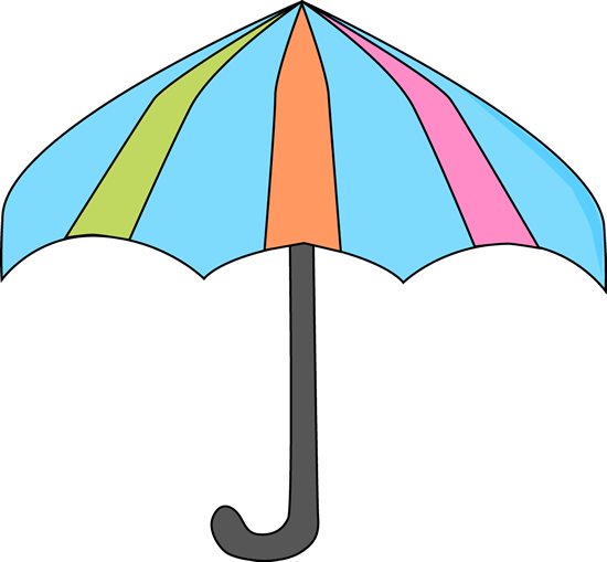Colorful Umbrella Clip Art - Colorful Umbrella Image