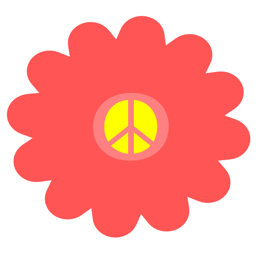Pix For  Hippie Flower Clip Art