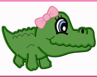 Pix For  Pink Alligator Clipart