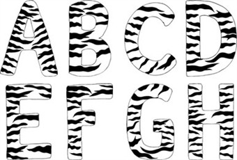 zebra printable letters clipart alphabet stencil clip cliparts decorative library
