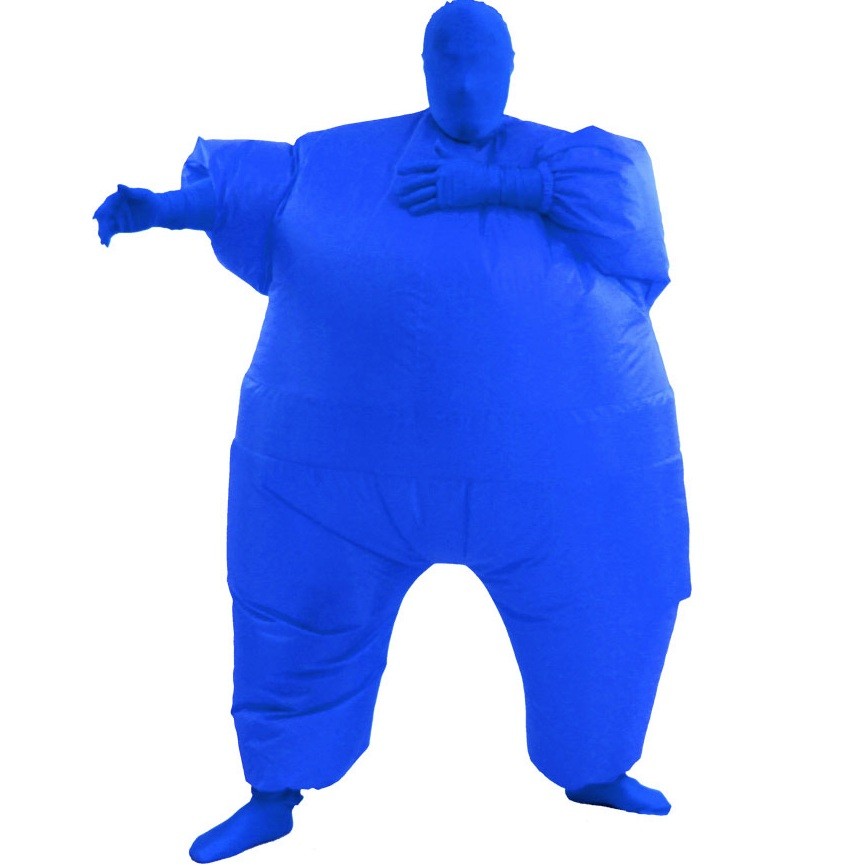 Blue Inflatable Fat Suit Costume