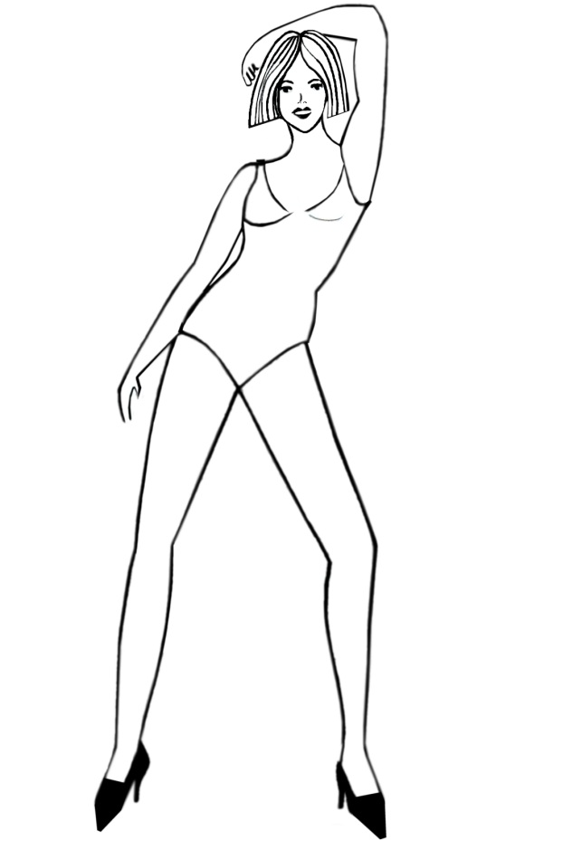 Human Body Outline Sketch