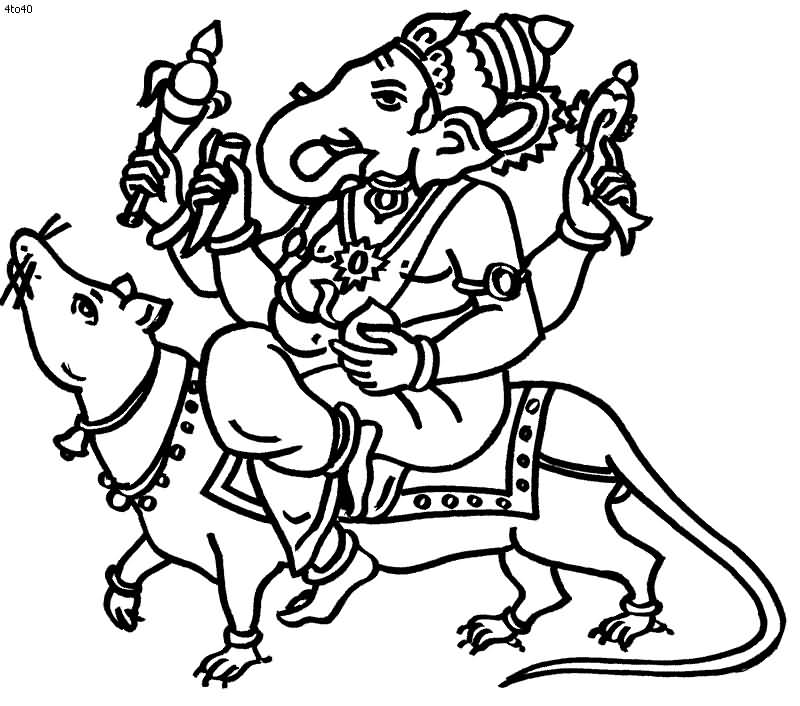 Ganesha Outline - Clipart library