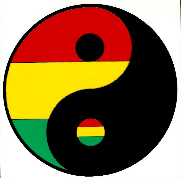 Reggae Rasta Yin Yang Sticker, Rasta Decals, Reggae Decals, Rasta 