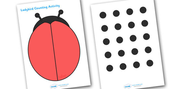 Ladybird Spot Counting Activity - ladybird, Maths, Math, spots