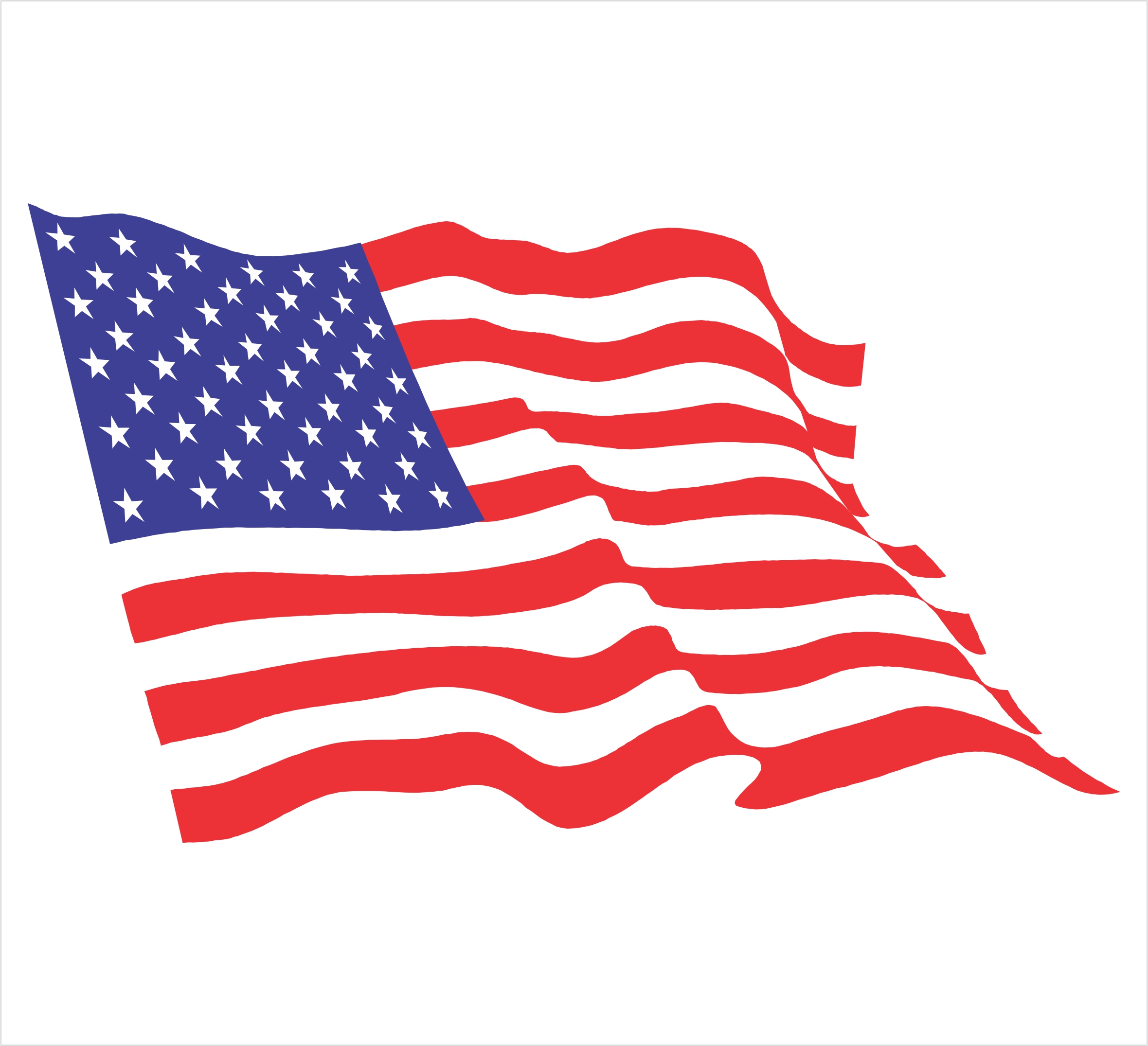 USA Waving Flag - Powercall Emergency Sirens, Window Graphics 
