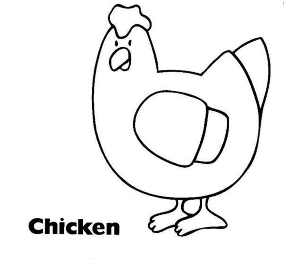 Farm Animal Coloring Pages Chicken Printable - Animal Coloring 