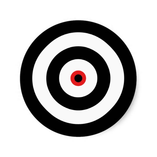 Target Practice Banded Sticker Round Sticker | Zazzle