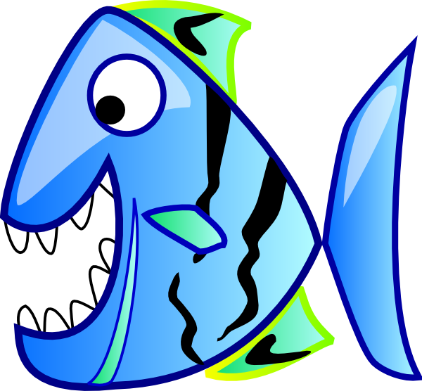 Blue Fish clip art - vector clip art online, royalty free  public 