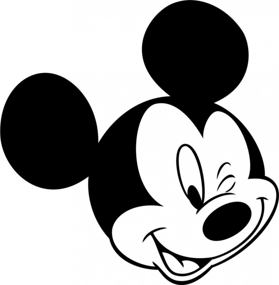 Mickey Mouse Face Coloring Pages - Gallery