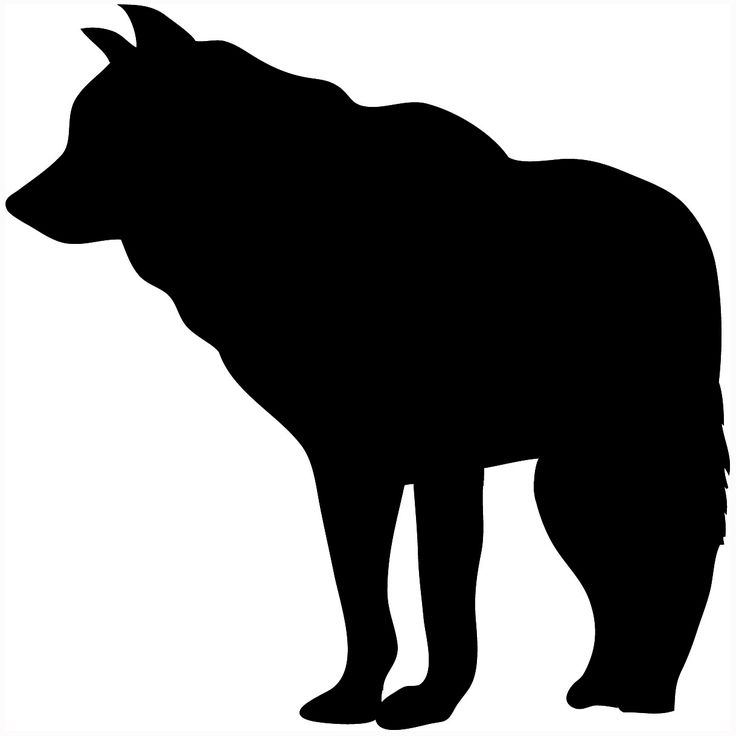 silhouette of standing wolf | Tattoos | Clipart library