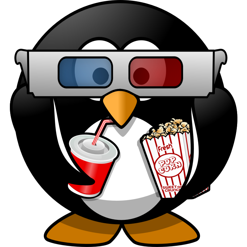 Clipart - Cinema penguin